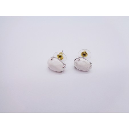 ORECCHINI IN HOWLITE BIANCA
