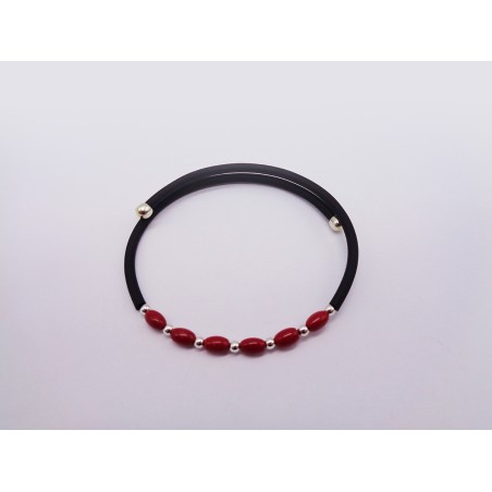 BRACCIALE RIGIDO IN CORALLO ROSSO