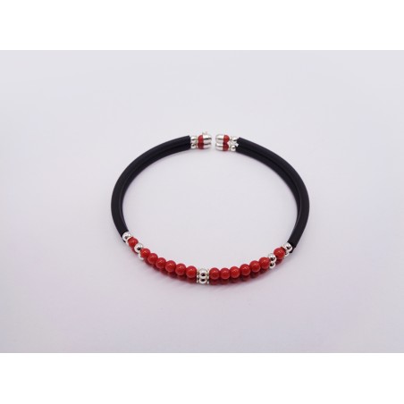 BRACCIALE RIGIDO IN CORALLO ROSSO