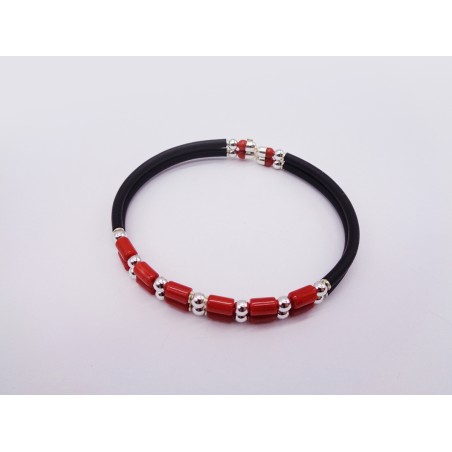 BRACCIALE RIGIDO IN CORALLO ROSSO