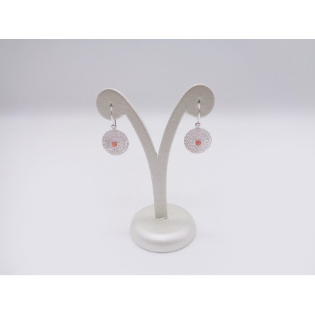 ORECCHINI IN ARGENTO CON CORALLO ROSA