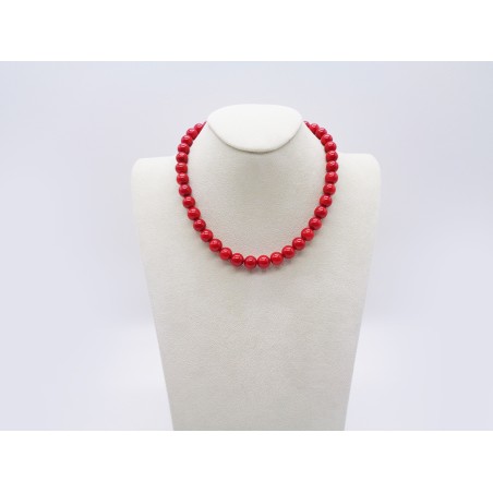 COLLANA CON SFERE IN CORALLO