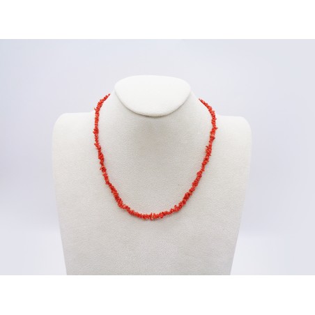 COLLANA DI CHIPS DI CORALLO ROSSO