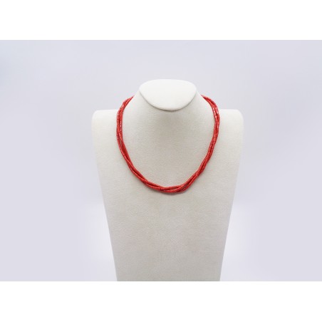 COLLANA DI CORALLO INTRECCIATA