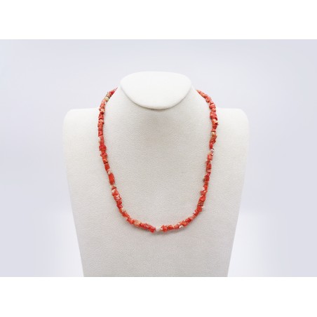 COLLANA IN CORALLO ROSSO CON CHIUSURA DORATA