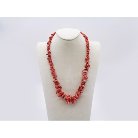 COLLANA RAMI DI CORALLO CON CHIUSURA IN ARGENTO