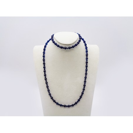 COLLANA LUNGA IN AMBRA BLU