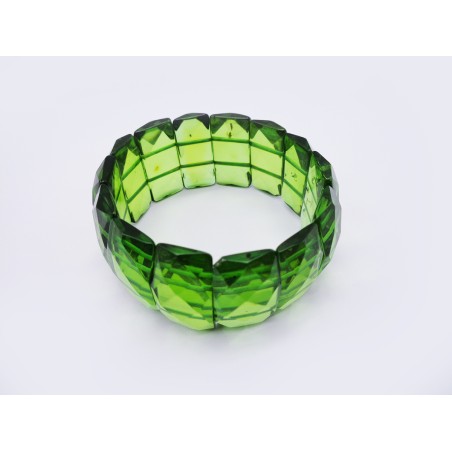 BRACCIALE ELASTICO IN AMBRA VERDE