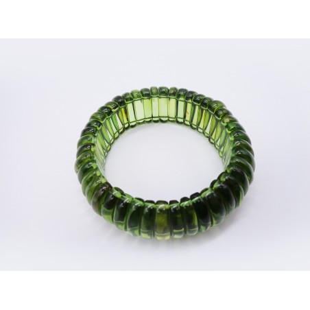 BRACCIALE ELASTICO IN AMBRA VERDE