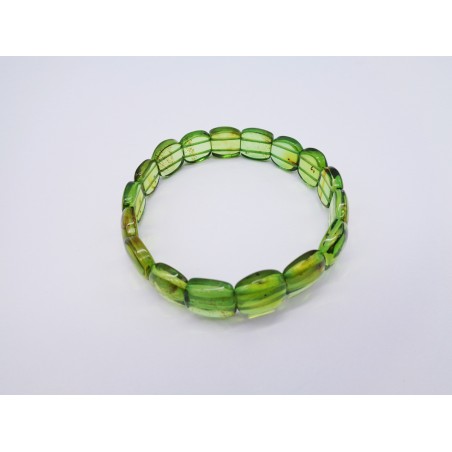 BRACCIALE ELASTICO IN AMBRA VERDE