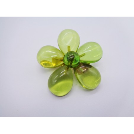 SPILLA IN AMBRA VERDE