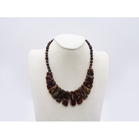 COLLANA IN AMBRA GREZZA