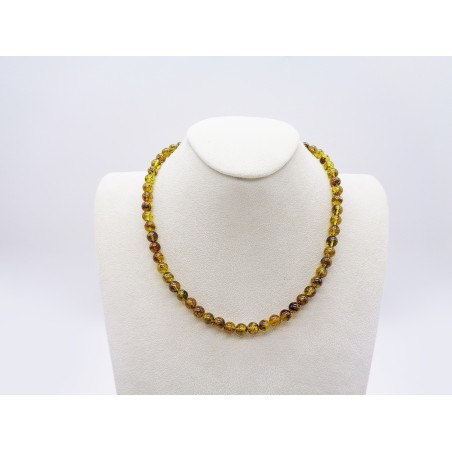 COLLANA SFERE IN AMBRA
