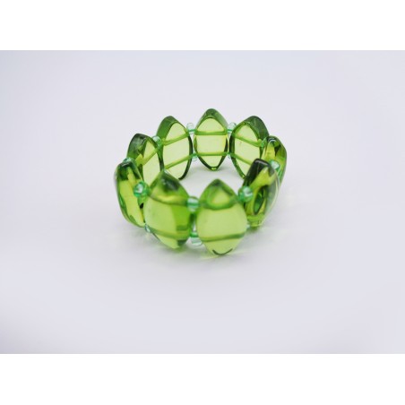 ANELLO ELASTICO IN AMBRA VERDE