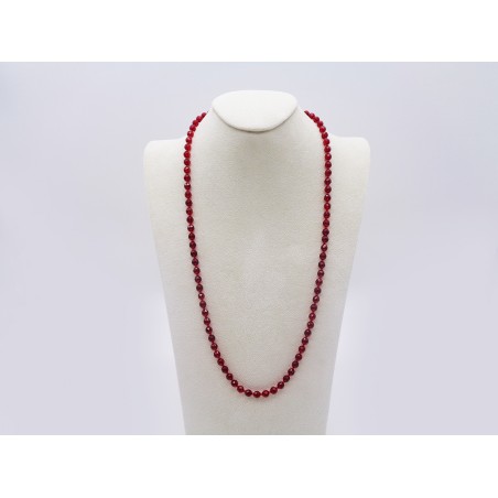 COLLANA CON SFERE IN AMBRA ROSSA