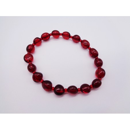 BRACCIALE IN AMBRA ROSSA