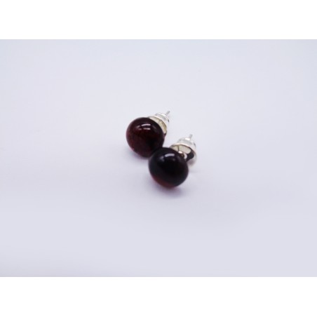 ORECCHINI IN AMBRA ROSSA