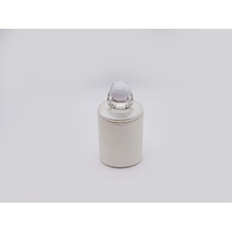 ANELLO IN PIETRA HOWLITE BIANCA