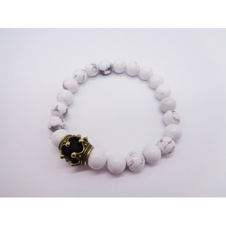BRACCIALE IN HOWLITE BIANCA