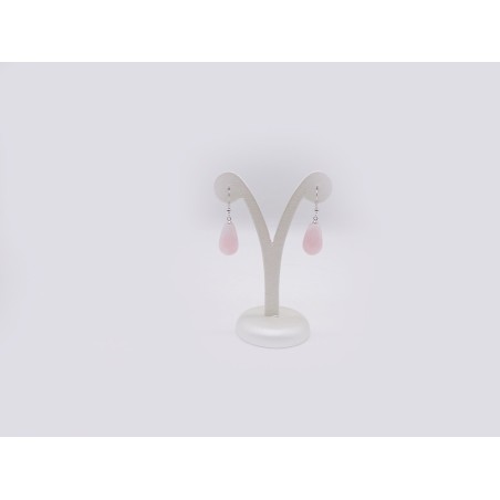 ORECCHINI IN QUARZO ROSA