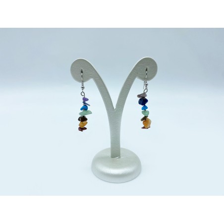 ORECCHINI LUNGHI IN CHIP DI PIETRE NATURALI