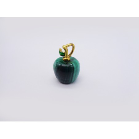 CIONDOLO MELA IN MALACHITE