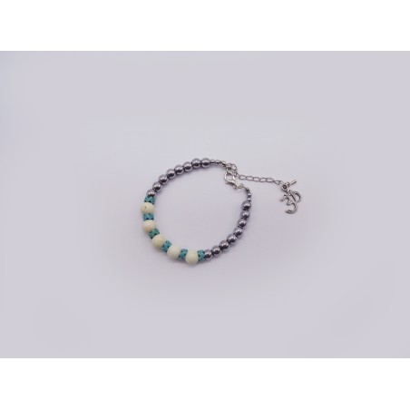 BRACCIALE IN VARIE PIETRE NATURALI CON ELEMENTO DEL CHAKRA