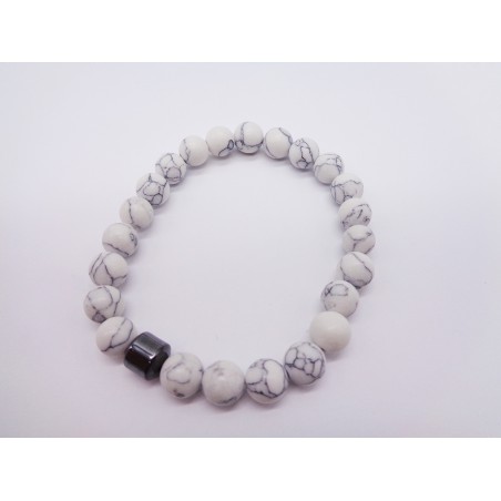 BRACCIALE IN HOWLITE BIANCA