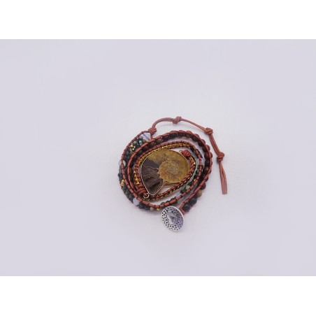BRACCIALE CON AMMONITE FOSSILE