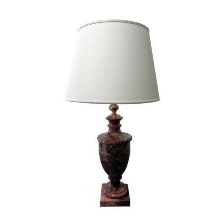 LAMPADA IN MARMO ROSA ANTICO