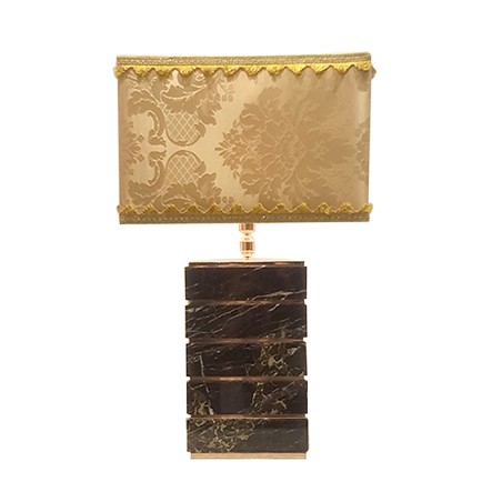 LAMPADA IN MARMO NERO PORTORO