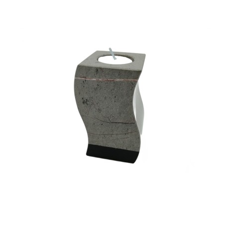 PORTACANDELA ONDULATO MARMO GRIS