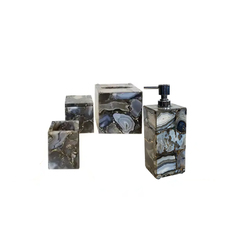 SET DA BAGNO IN AGATA NERA