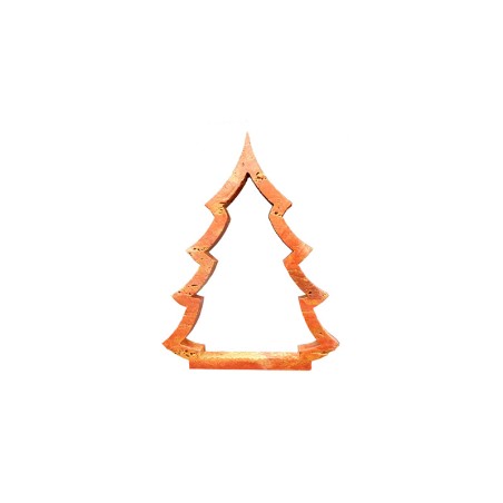 DECORAZIONE NATALIZIA ALBERO IN TRAVERTINO ROSSO