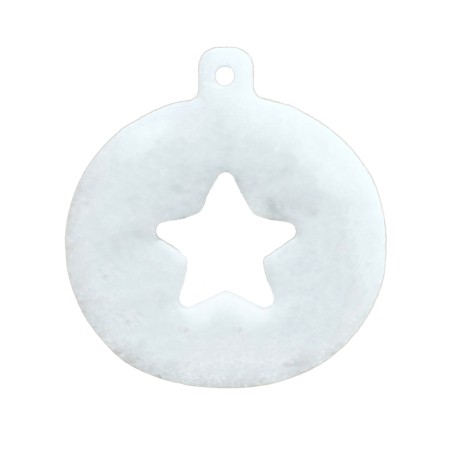 PALLINA DI NATALE IN BIANCO AMORE