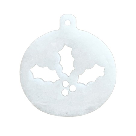 PALLINA DI NATALE IN BIANCO AMORE