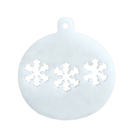 PALLINA DI NATALE IN BIANCO AMORE