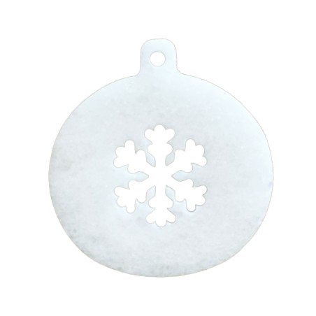 PALLINA DI NATALE IN BIANCO AMORE