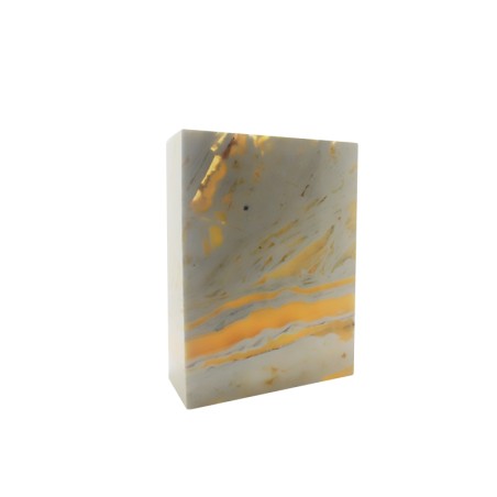 LAMPADA DA PARETE RETTANGOLARE IN ONICE MIELE