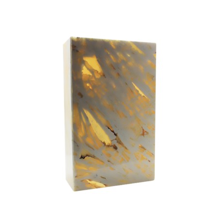 LAMPADA DA PARETE RETTANGOLARE IN ONICE MIELE