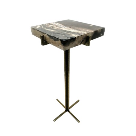 TAVOLINO IN LEGNO FOSSILE