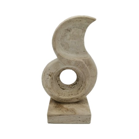 SCULTURA SOLE E LUNA IN TRAVERTINO MESSICANO