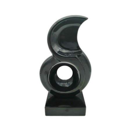 SCULTURA SOLE E LUNA IN NERO ORIZABA