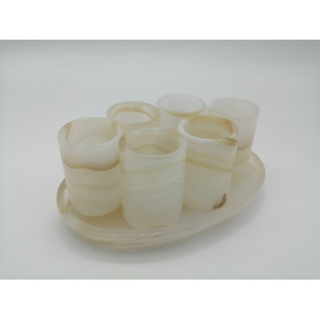 SET BICCHIERI IN ONICE ARANCIO