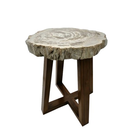 SGABELLO IN LEGNO FOSSILE