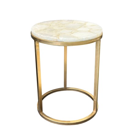 TAVOLINO IN QUARZO BIANCO