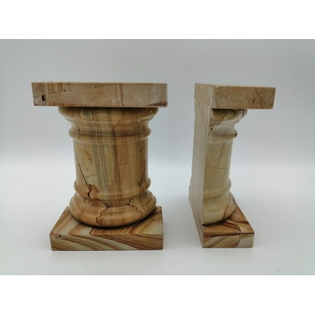 FERMALIBRO SINGOLO A COLONNA ROMANA LISCIA IN MARMO