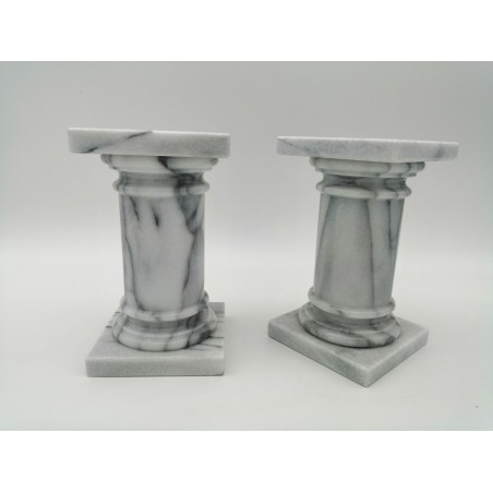 FERMALIBRO SINGOLO A COLONNA ROMANA LISCA IN MARMO