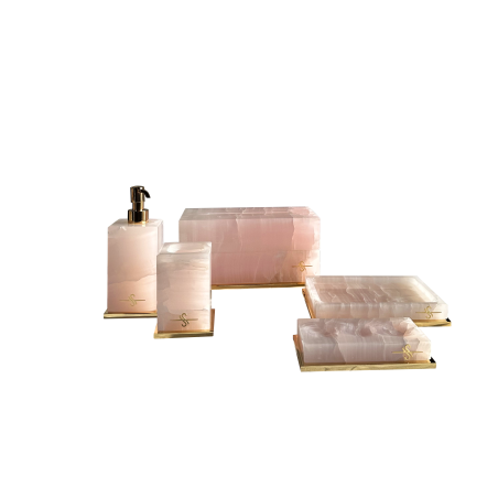 SET BAGNO IN ONICE ROSA-24K GOLD PLATED