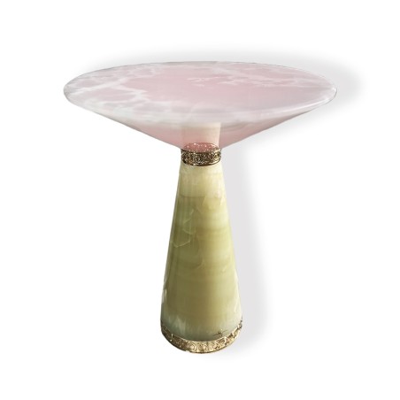 TAVOLINO IN ONICE-24K GOLD PLATED